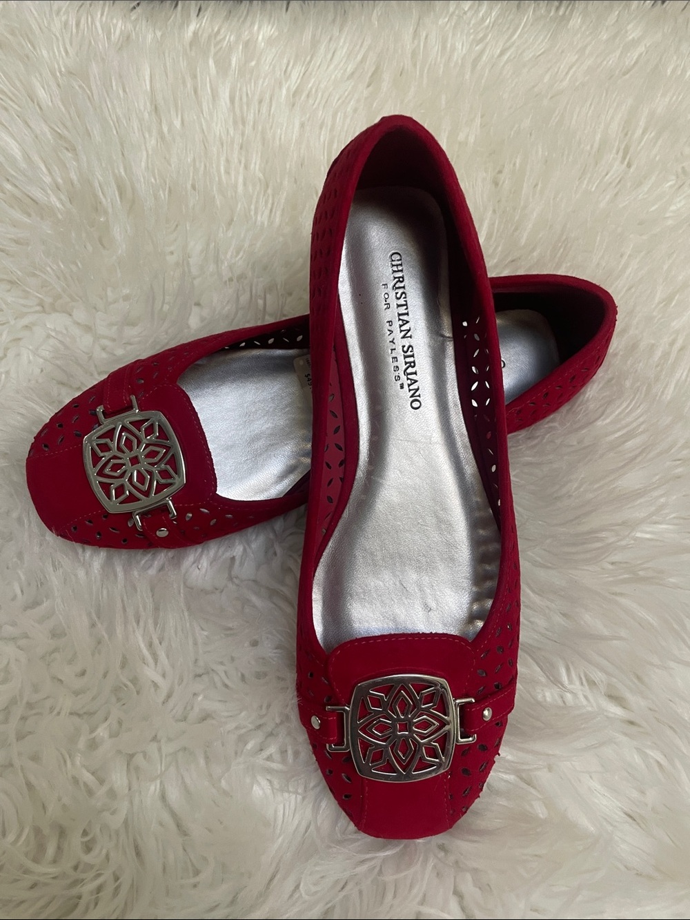 Christian Soriano summer Red Flats size 8